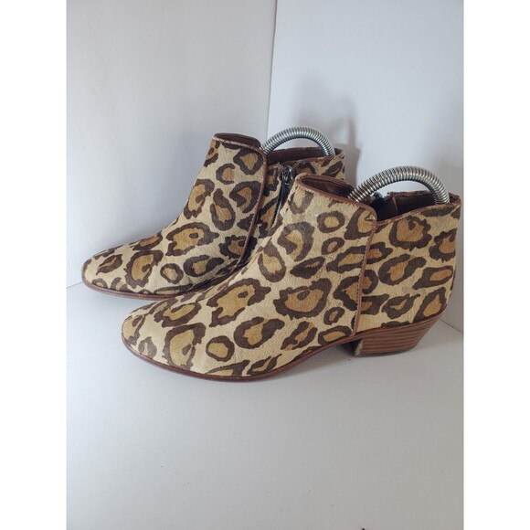 Sam Edelman Petty Cheatah Print Cow Hide Womens Booties Sz 6.5 *Read City Chic - Picture 4 of 14